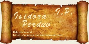 Isidora Perduv vizit kartica